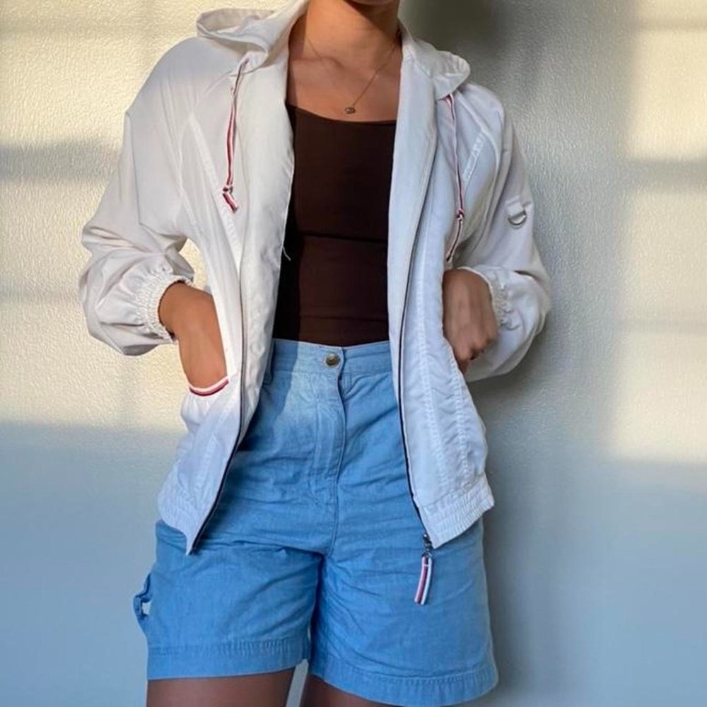 90s jacket - lightweight white jacket ✨
